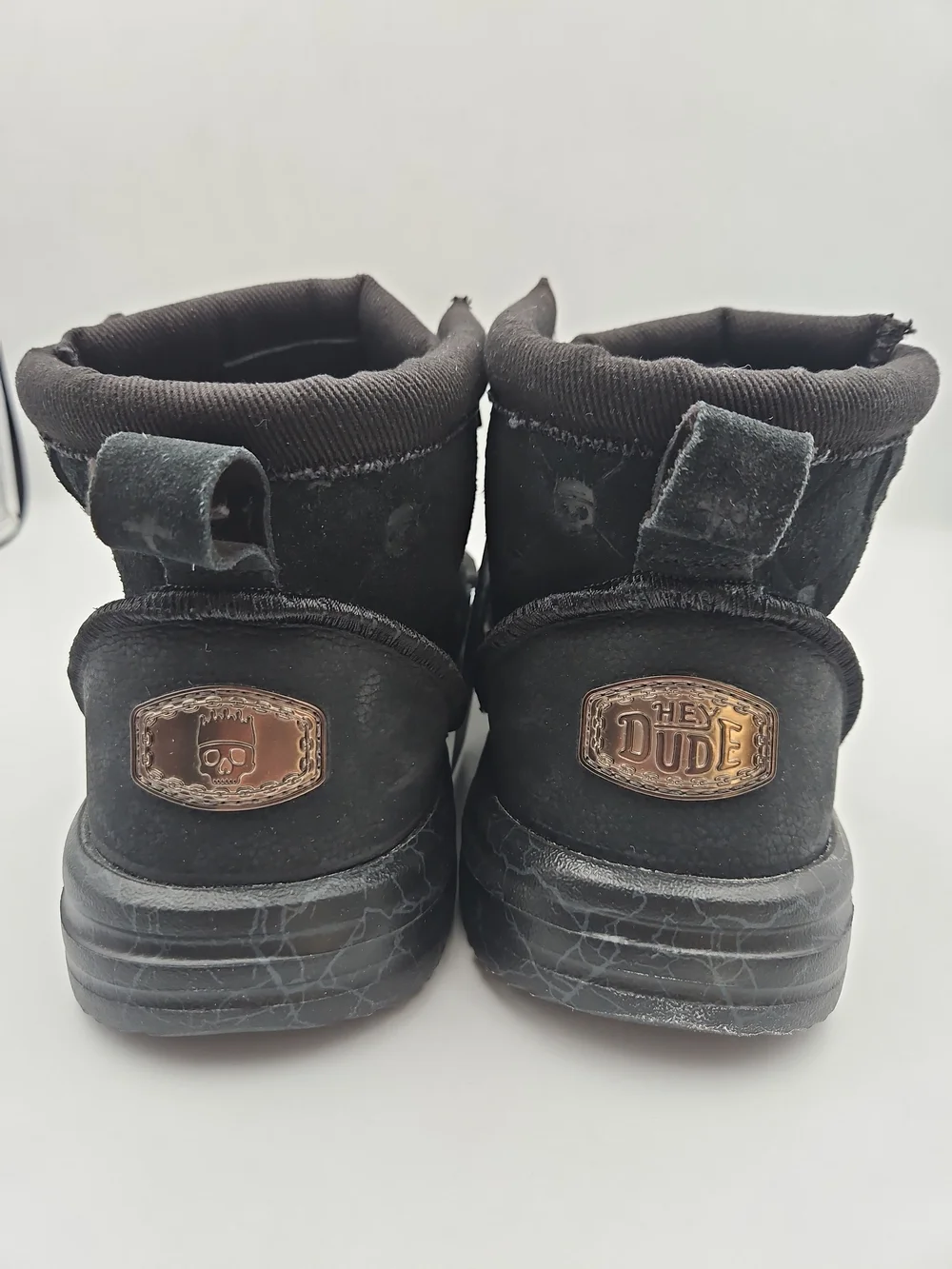 Hey Dude Black Skull-Print Men’s Trek Boots